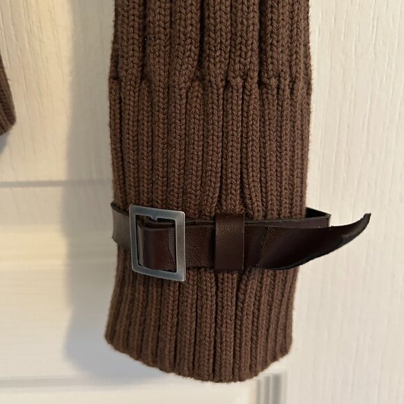 Esprit Collection Ribbed Knit Cardigan with two way Zip-Sz XS-Olive Khaki - Picture 4 of 5